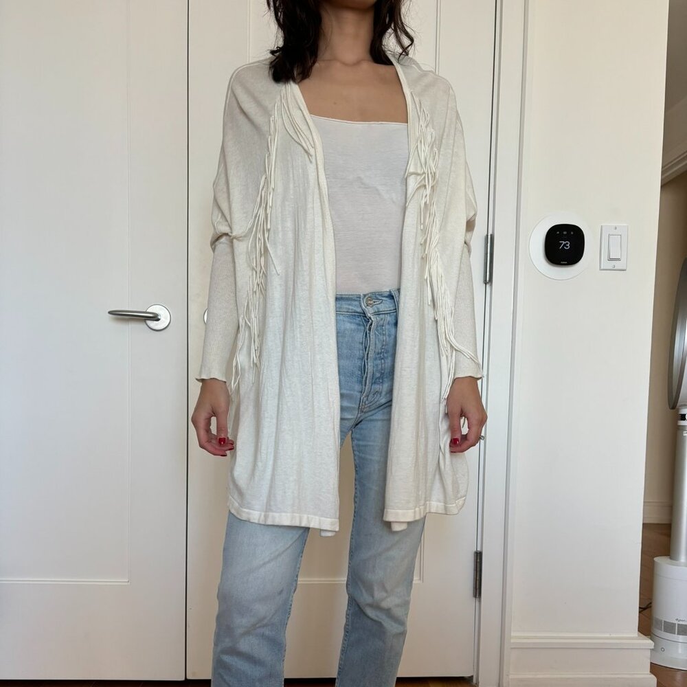 Sandro cardigan with fringes